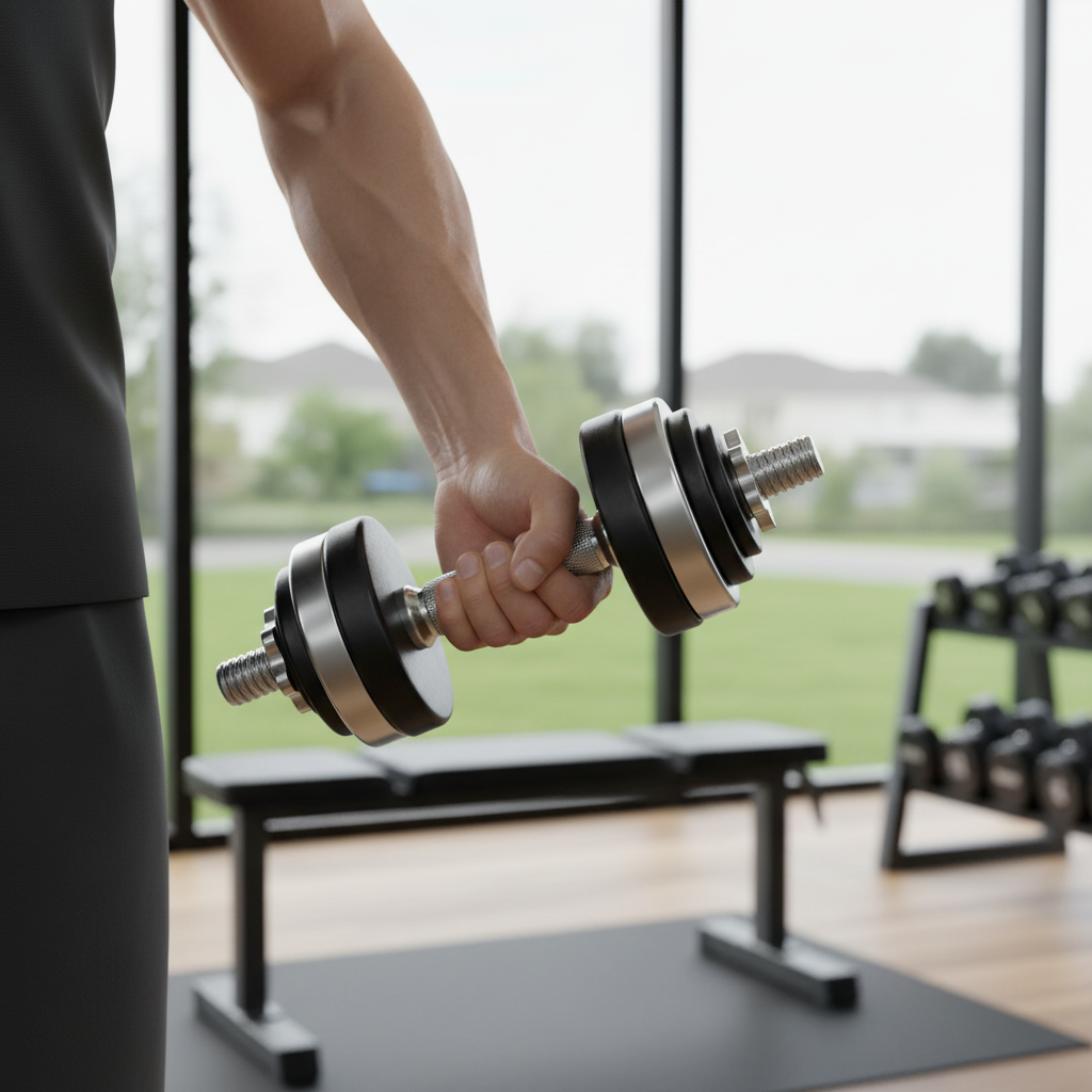 Adjustable Dumbbell Lifestyle